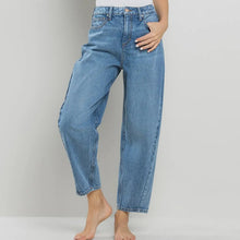 Load image into Gallery viewer, Sneak Peek Barrel Jeans
