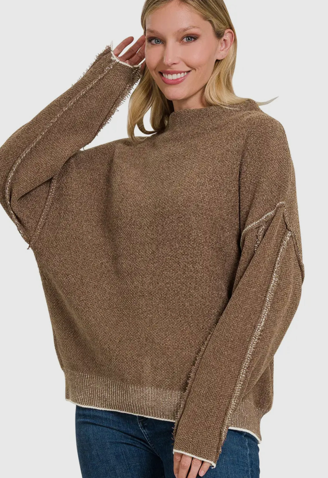 42 Pops Chenille Sweater | Brown