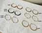 Ocean Breakup Tiny Muted Gold Hoops | Cream