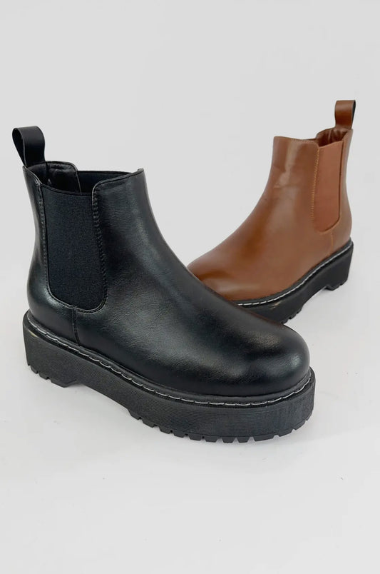 Ccocci Plateform Lug Sole Boots | Black