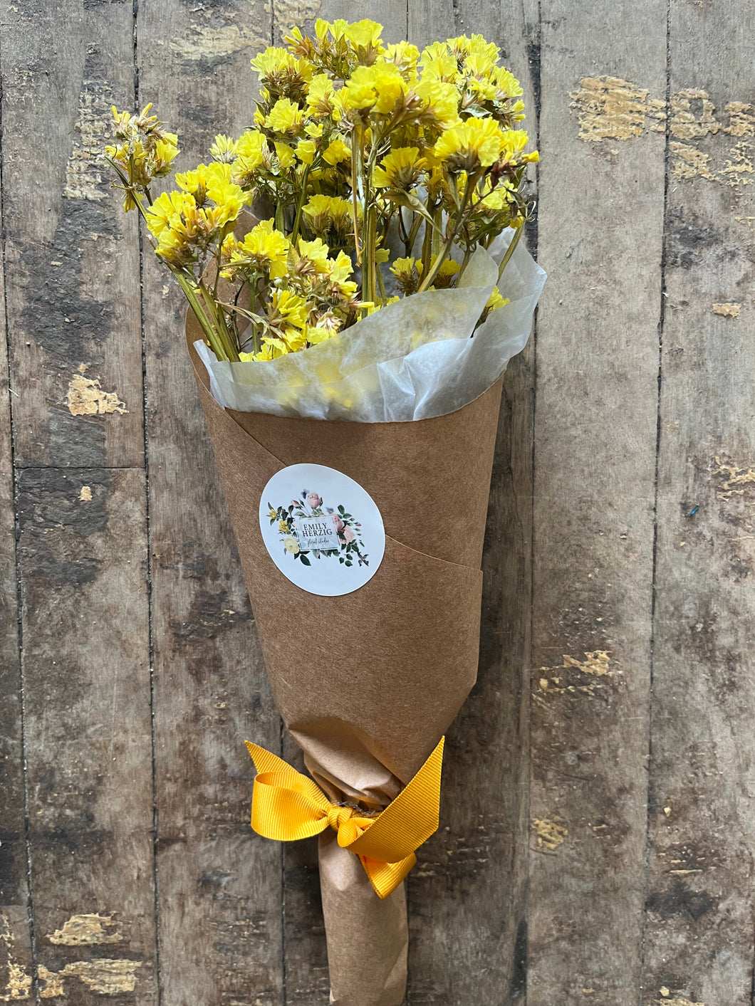 Emily Herzig Dried Flower Bunch | Yellow