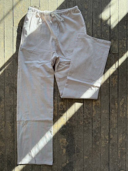 Pinstripe Drawstring Pants | Khaki