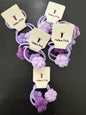 Handmade Crochet Flower Hair Ties | Purple