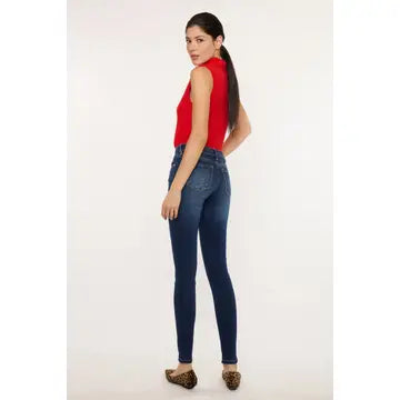 Nora Mid Rise Super Skinny Jeans | Dark Wash