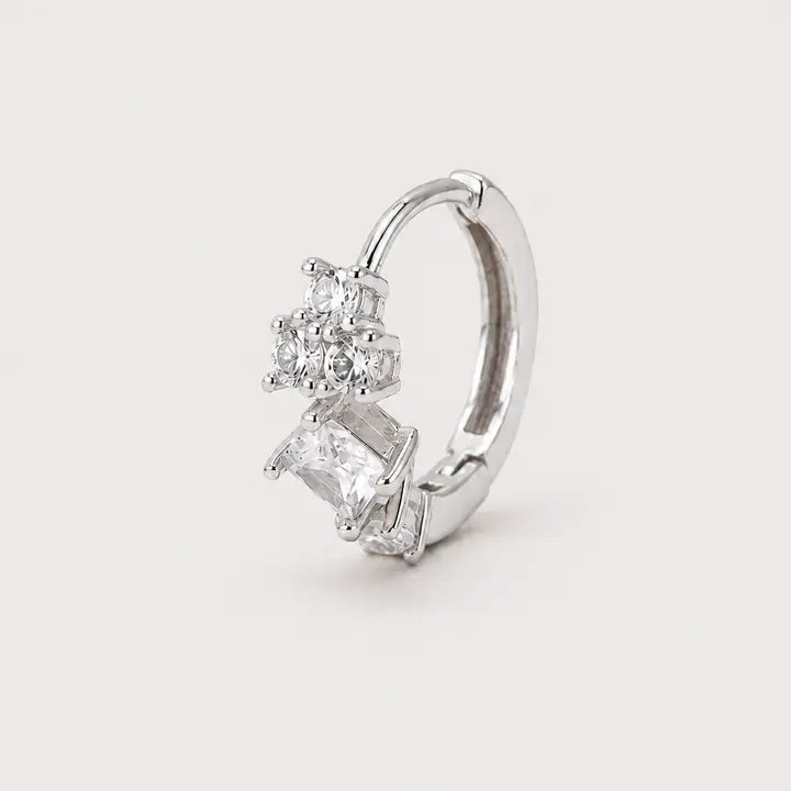 Lumi Cz Cluster Earrings | Silver