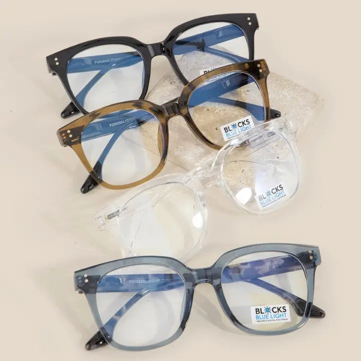 Gradient Frame Blue Light Filter Glasses | Black