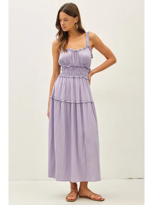Crispy Cotton Ruffled Babydoll Dress | Iris