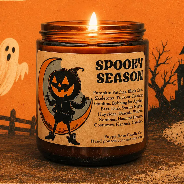 Spooky Season 8oz Amber Candle