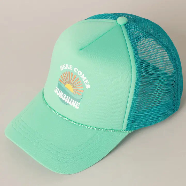 Sunshine Foam Trucker Hat | Turquois