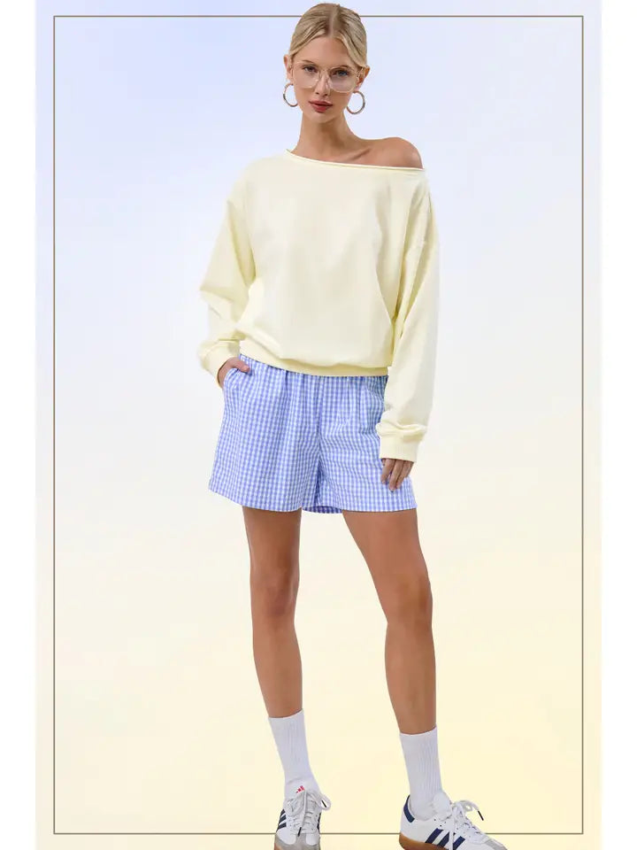 Banded Gingham Check Boxer Shorts | Blue Beyond