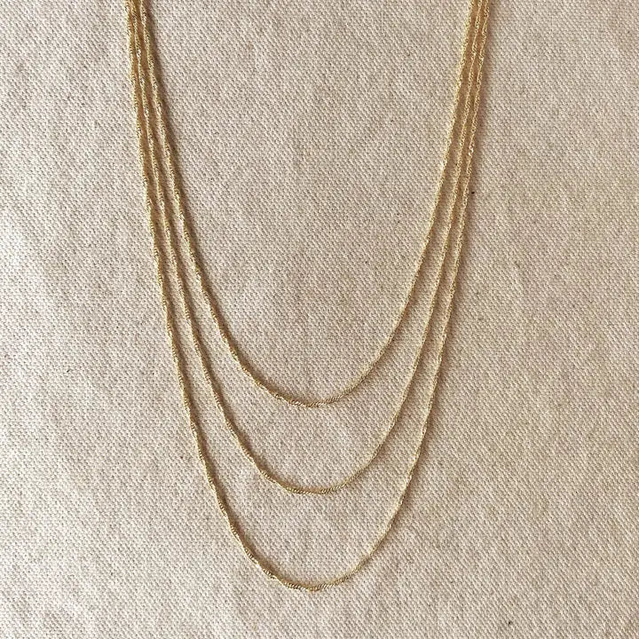 18K Gold Filled Singapore Chain