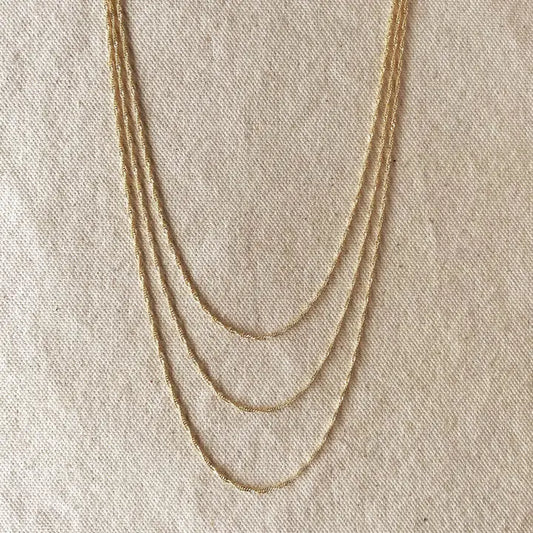 18K Gold Filled Singapore Chain