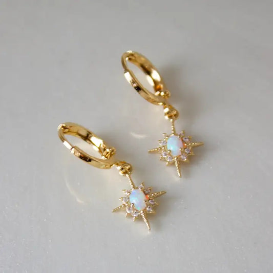Opalite Star Huggies | Gold