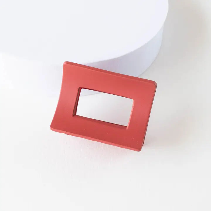 Matte Rectangle Shaped Claw Clip | Brick