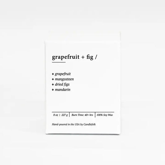 Grapefruit and Fig 8 Oz Soy Candle