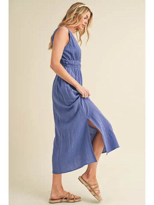 Darci Dress | Blue Billow