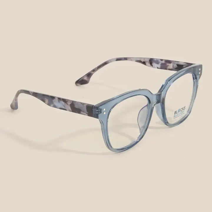 Gradient Frame Blue Light Filter Glasses | Blue Tortoise