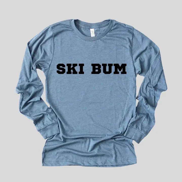Noel Ski Bum Long Sleeve Tee | Ash