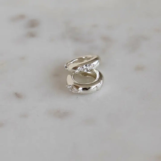 Aurum Hoops | Silver