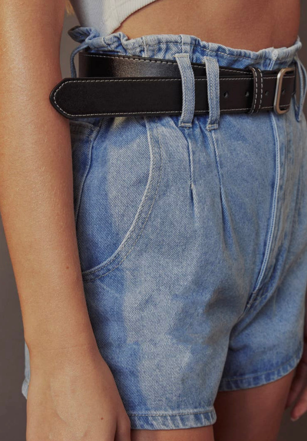 Kan Can Jean Shorts With Belt