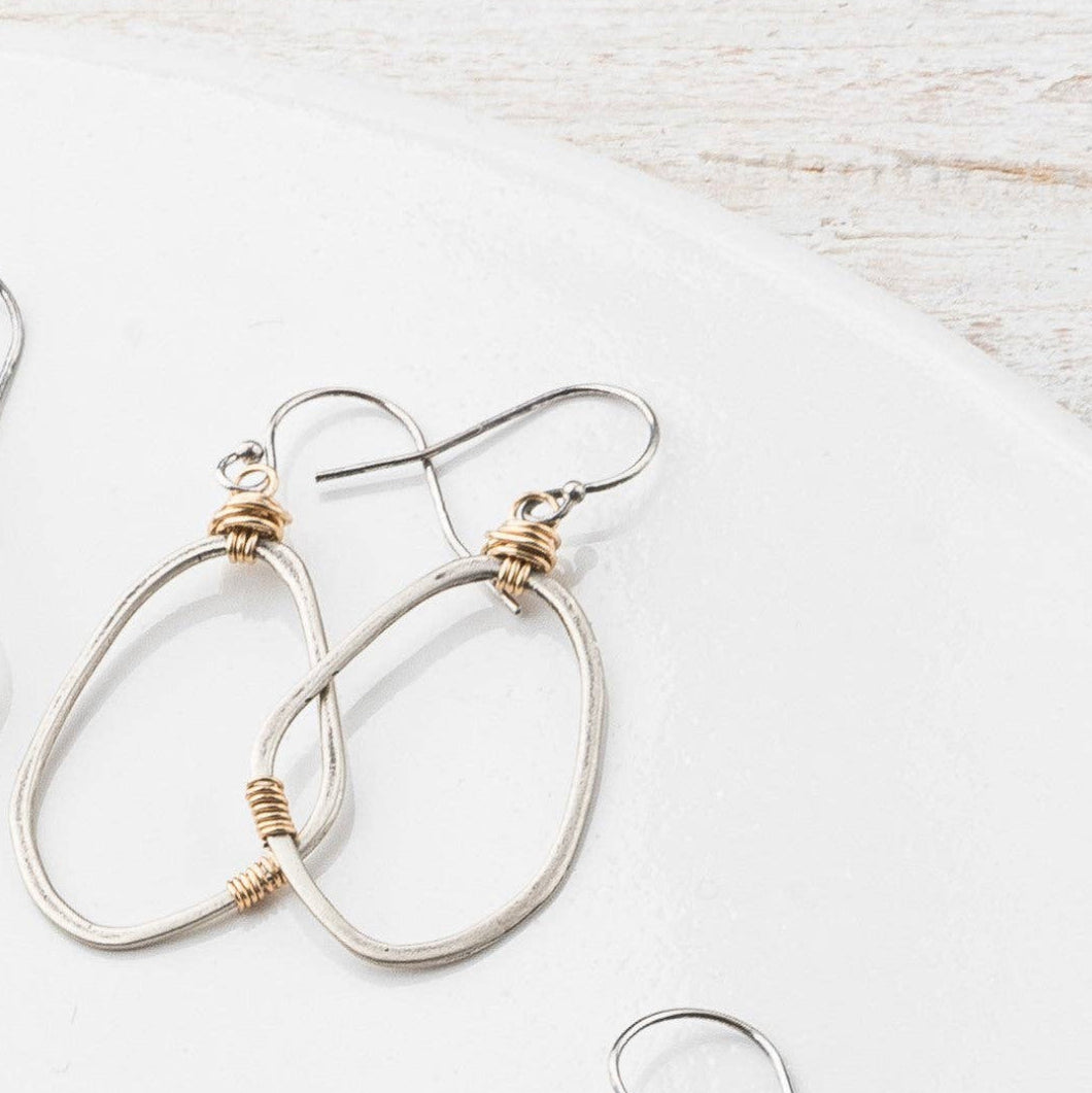 Original Hardware Freeform Earrings | Silver