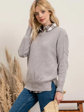 Load image into Gallery viewer, Blu Pepper Drop Shoulder Sweater
