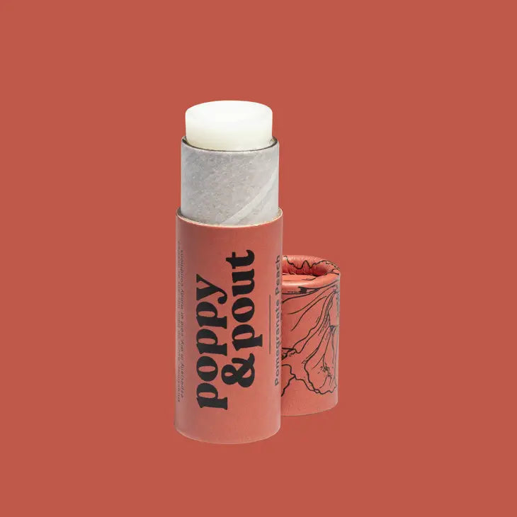 Poppy & Pout Lip Balm Pomegranate Peach