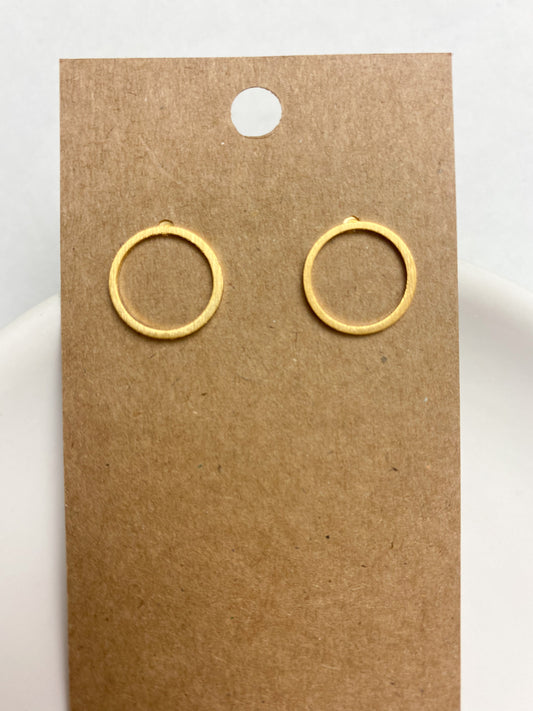Circle Studs|Gold