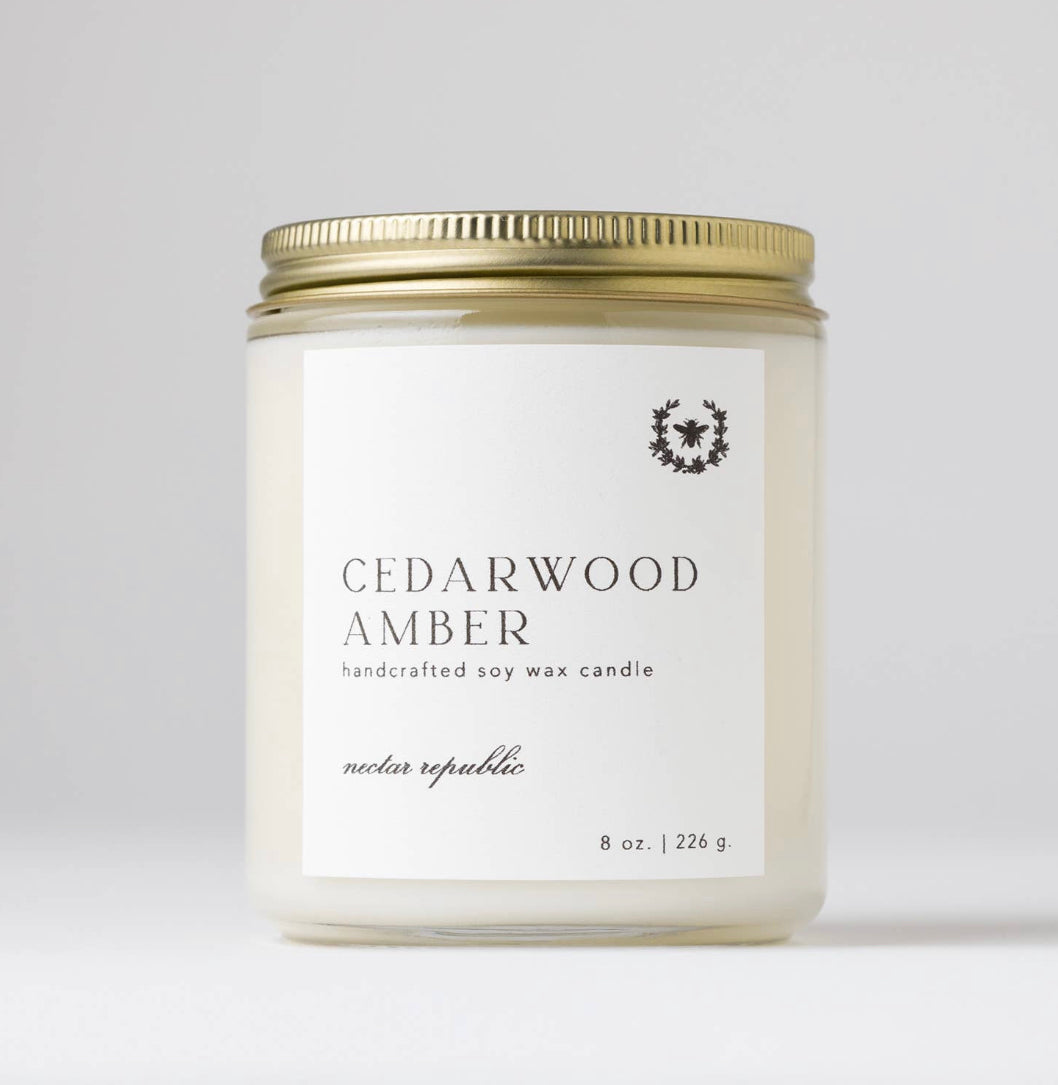 Nectar Republic Cedarwood Amber Candle